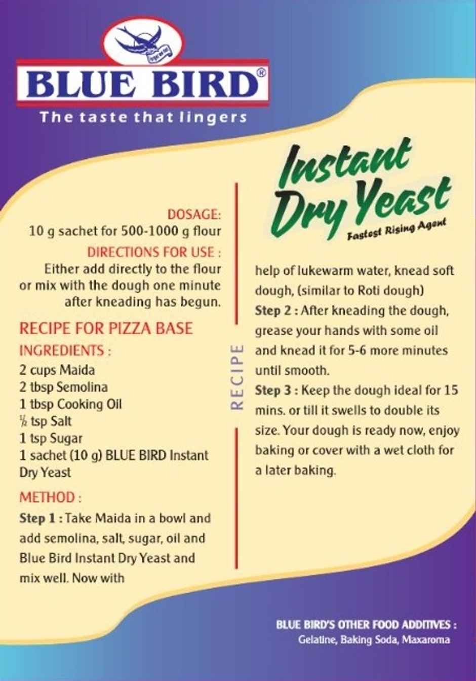 Blue Bird Instant Dry Yeast