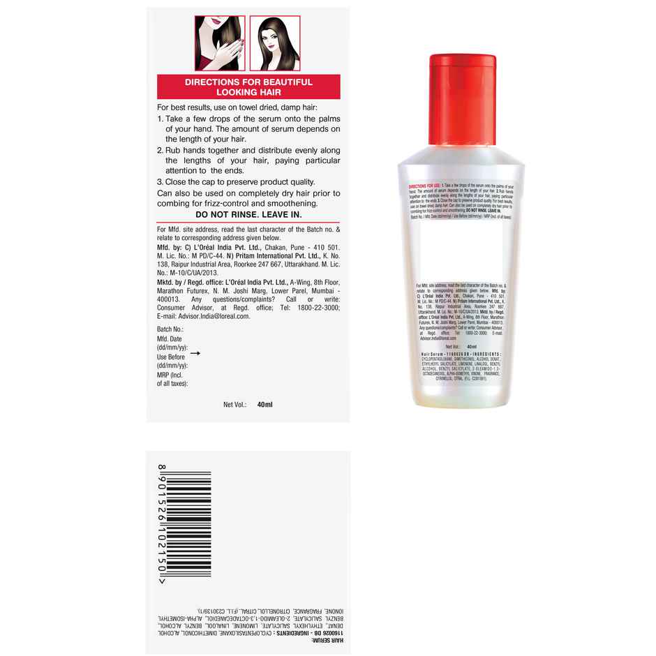 L'Oreal Paris Total Repair 5 Serum, Shampoo & Conditioner 650 ml + 180 ml + 40 ml