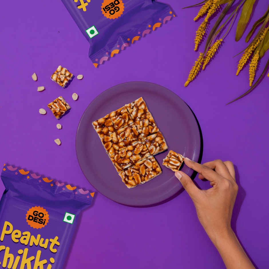 GO DESi Crunchy Peanut Chikki Bar