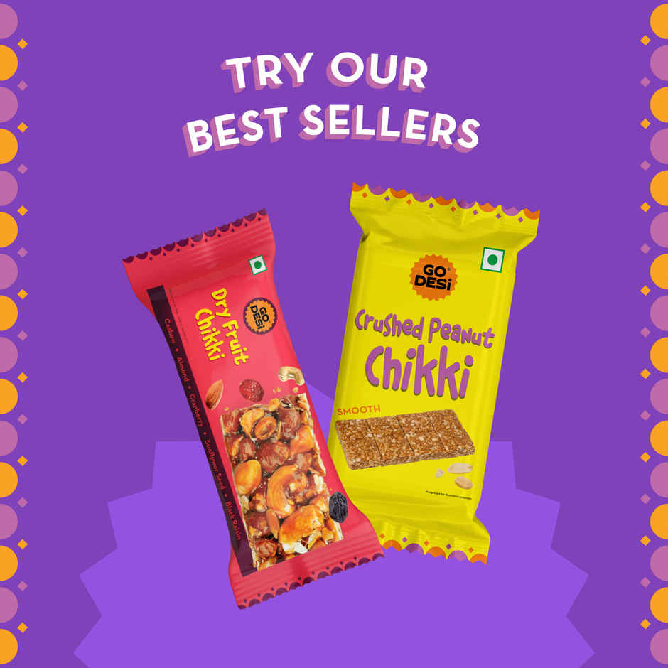 GO DESi Crunchy Peanut Chikki Bar