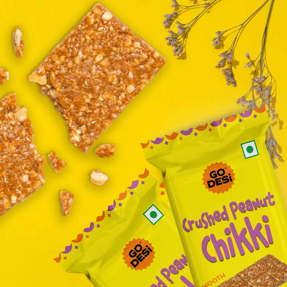 GO DESi Crushed Peanut Chikki Bar