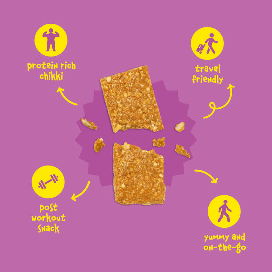 GO DESi Crushed Peanut Chikki Bar