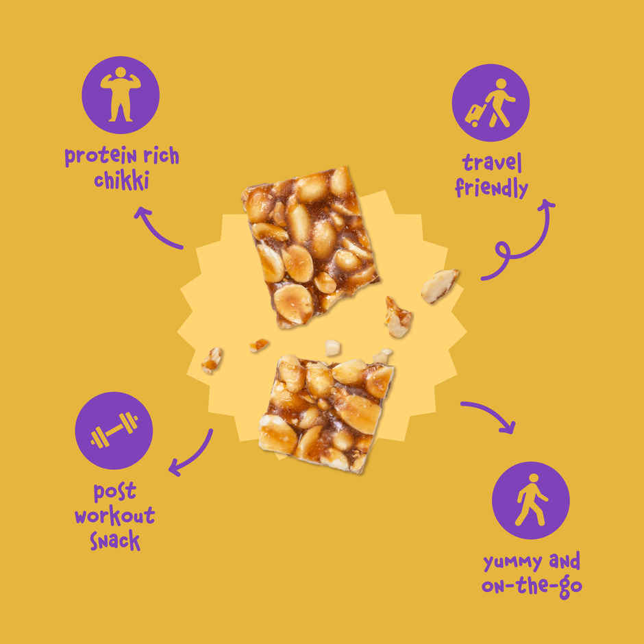 GO DESi Crunchy Peanut Chikki Bar