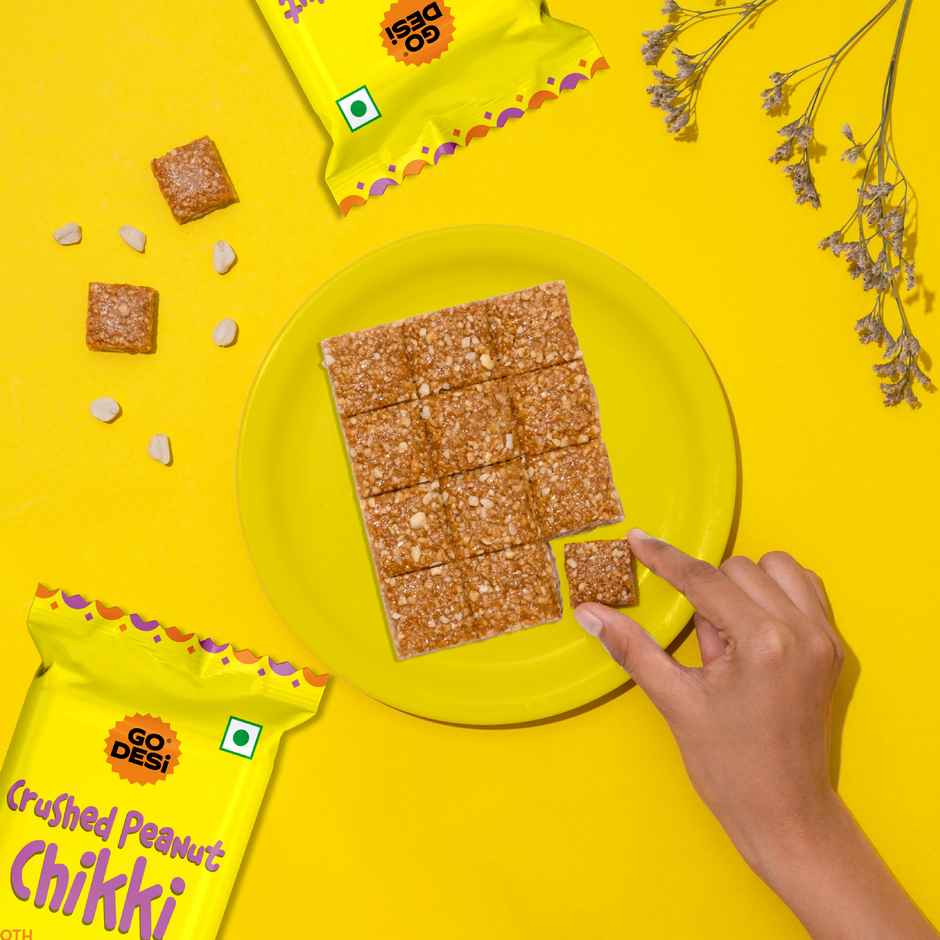 GO DESi Crushed Peanut Chikki Bar