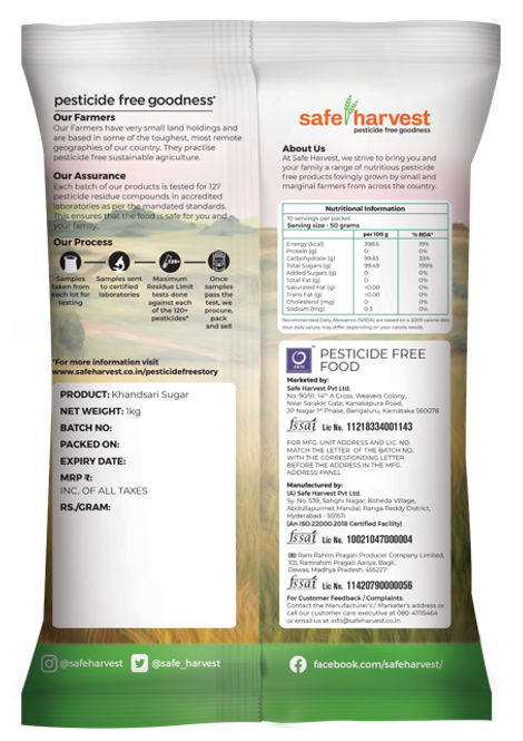 Safe Harvest Pesticide-Free Khandsari Sugar | Artisanal | No Artificial Flavors