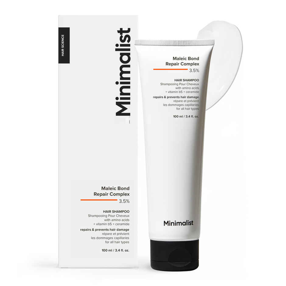 Minimalist 3.5% Maleic Bond Repair Shampoo For Damaged, Dry & Frizzy Hair