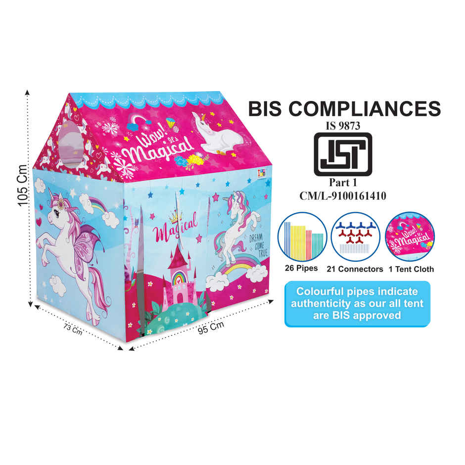 ITOYS Unicorn Play Tent | Pink & Blue