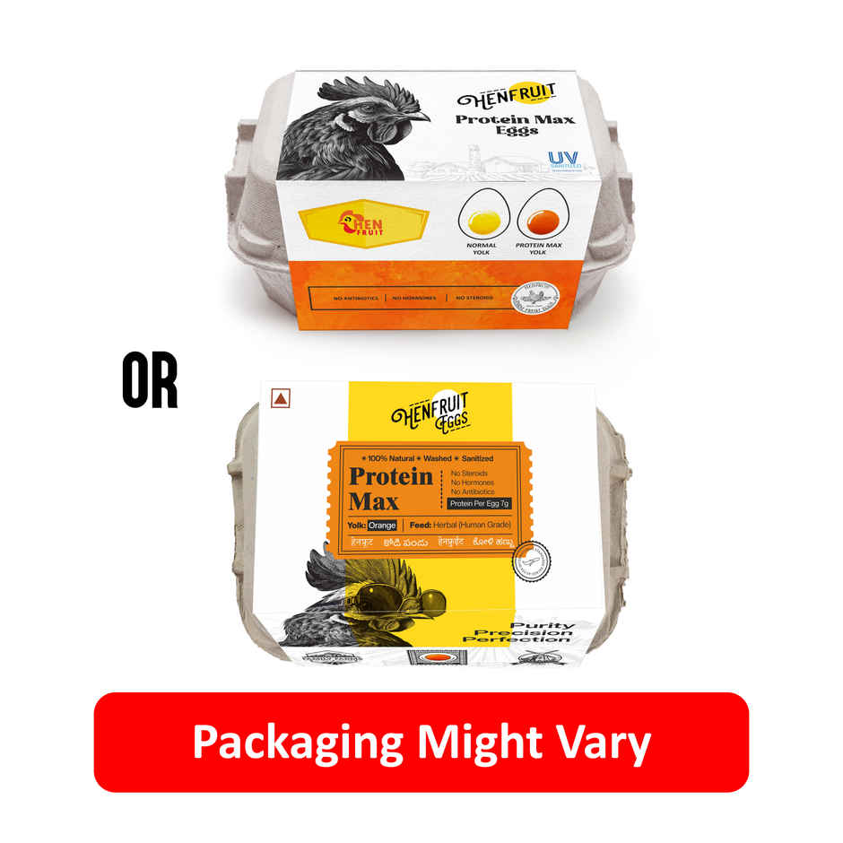 Hen Fruit Protein Max eggs