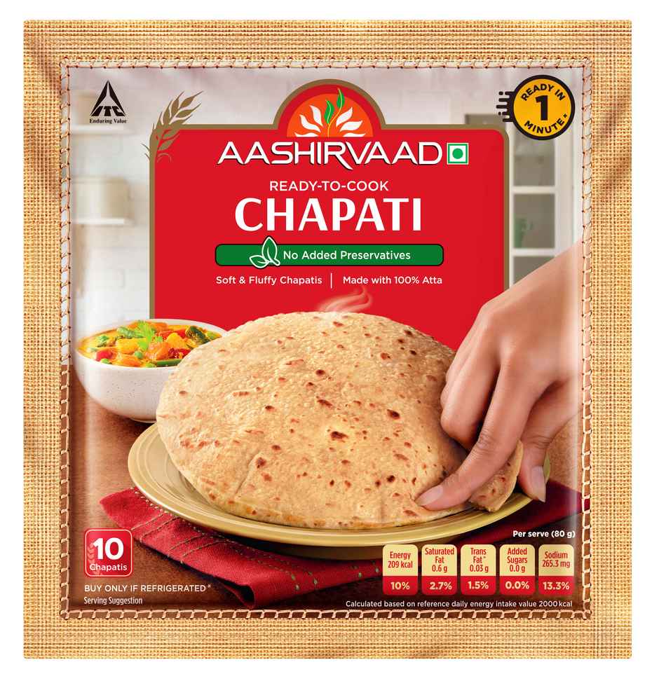 Aashirvaad Chapati Made from Atta | Preservative Free