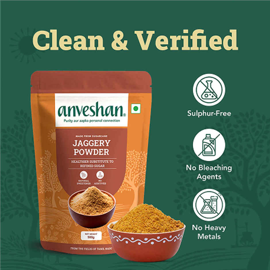 Anveshan Premium Jaggery Powder | Sustainable Alternative To Refined Sugar
