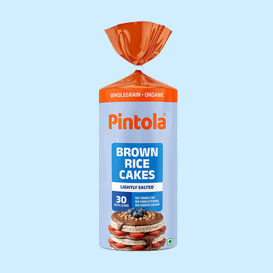 Pintola Organic Wholegrain Brown Rice Cakes | All Natural | Lightly Salted | Pack Of 1