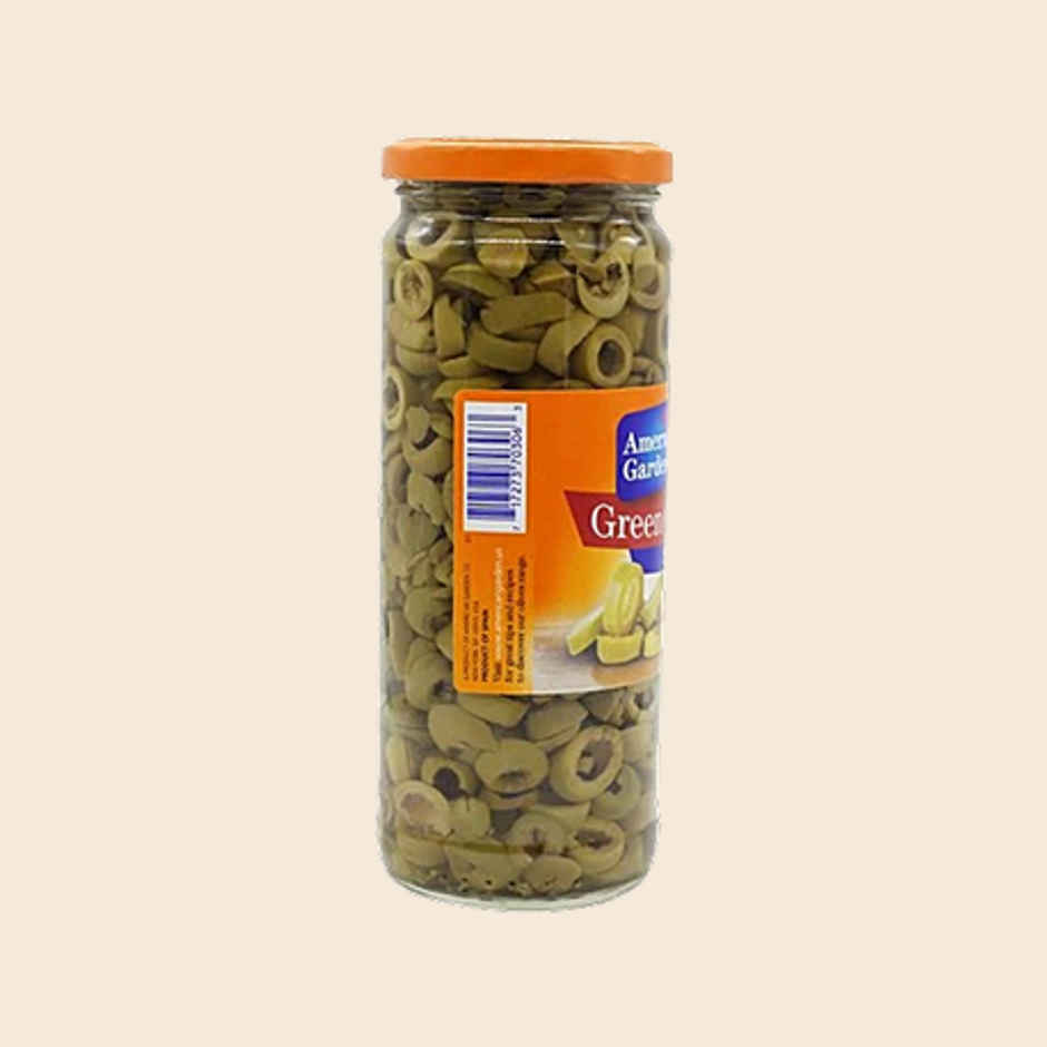 American Garden Green Olives Sliced Drained
