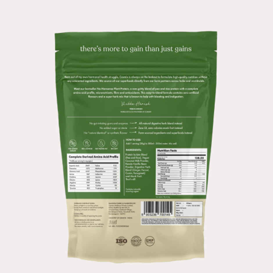 Cosmix No-Nonsense Plant Protein Kerala Vanilla Bean, 24g Protein