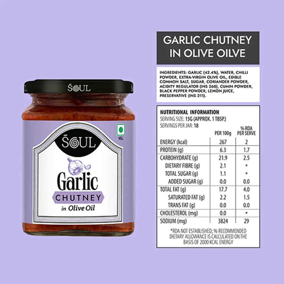 ADF Soul Garlic Chutney In Olive Oil