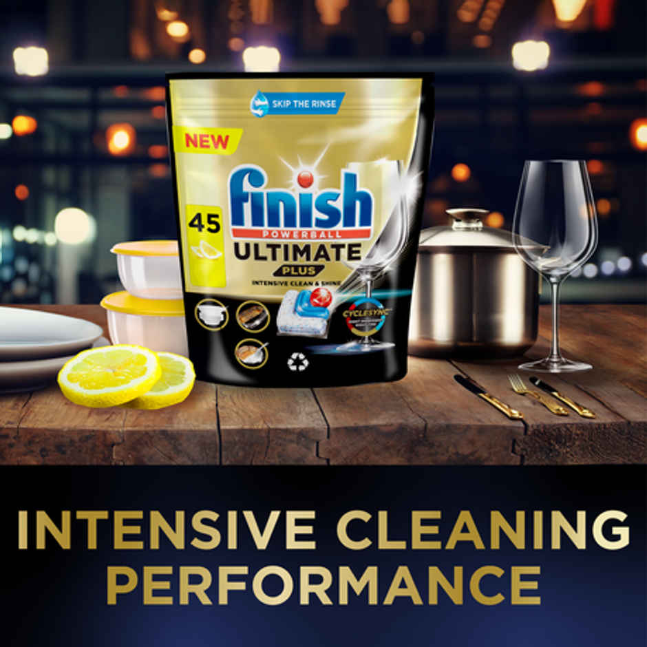 Finish Ultimate Plus Lemon Dishwasher Tablets