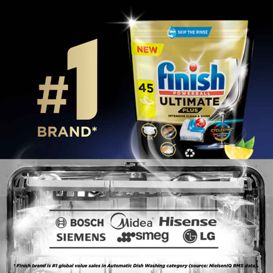 Finish Ultimate Plus Lemon Dishwasher Tablets