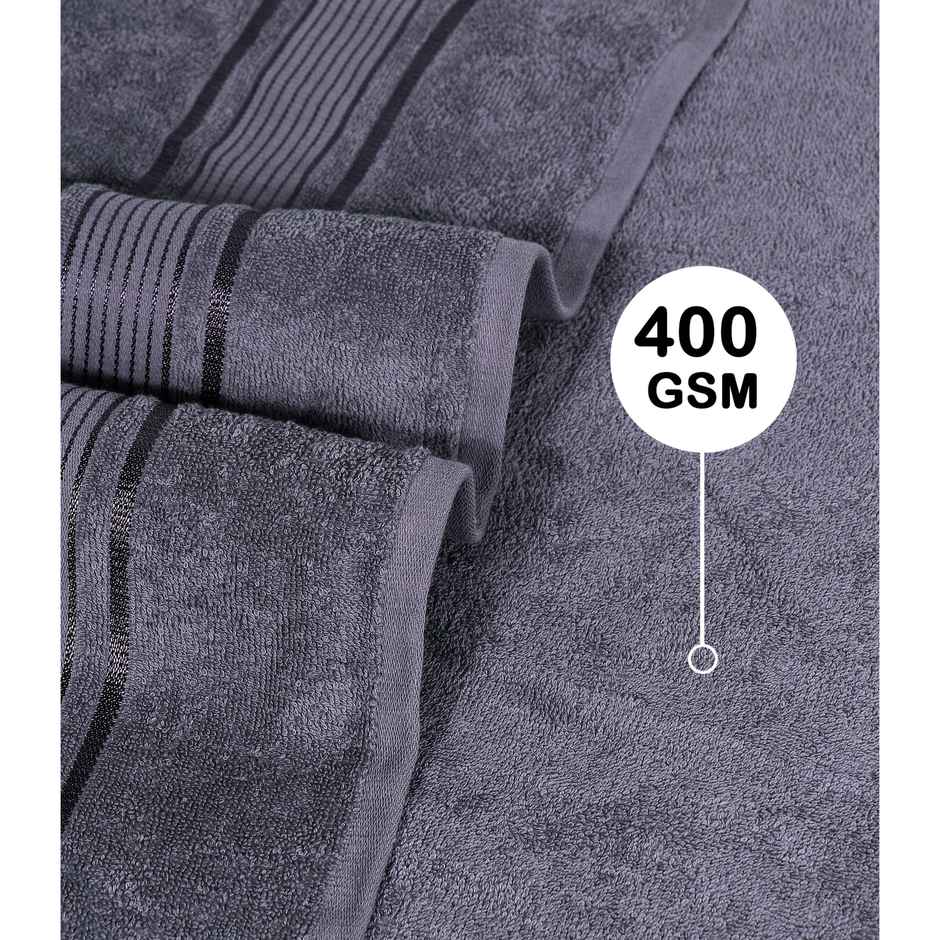 Dream Living Pure Cotton Bath Towel 400 Gsm | Grey - 90 x 178 cm