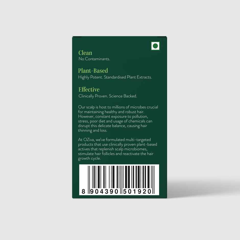 OZiva+ Advanced Hair Growth Serum to Rebalance Scalp Microbiome and Reactive Hair Growth Cycle