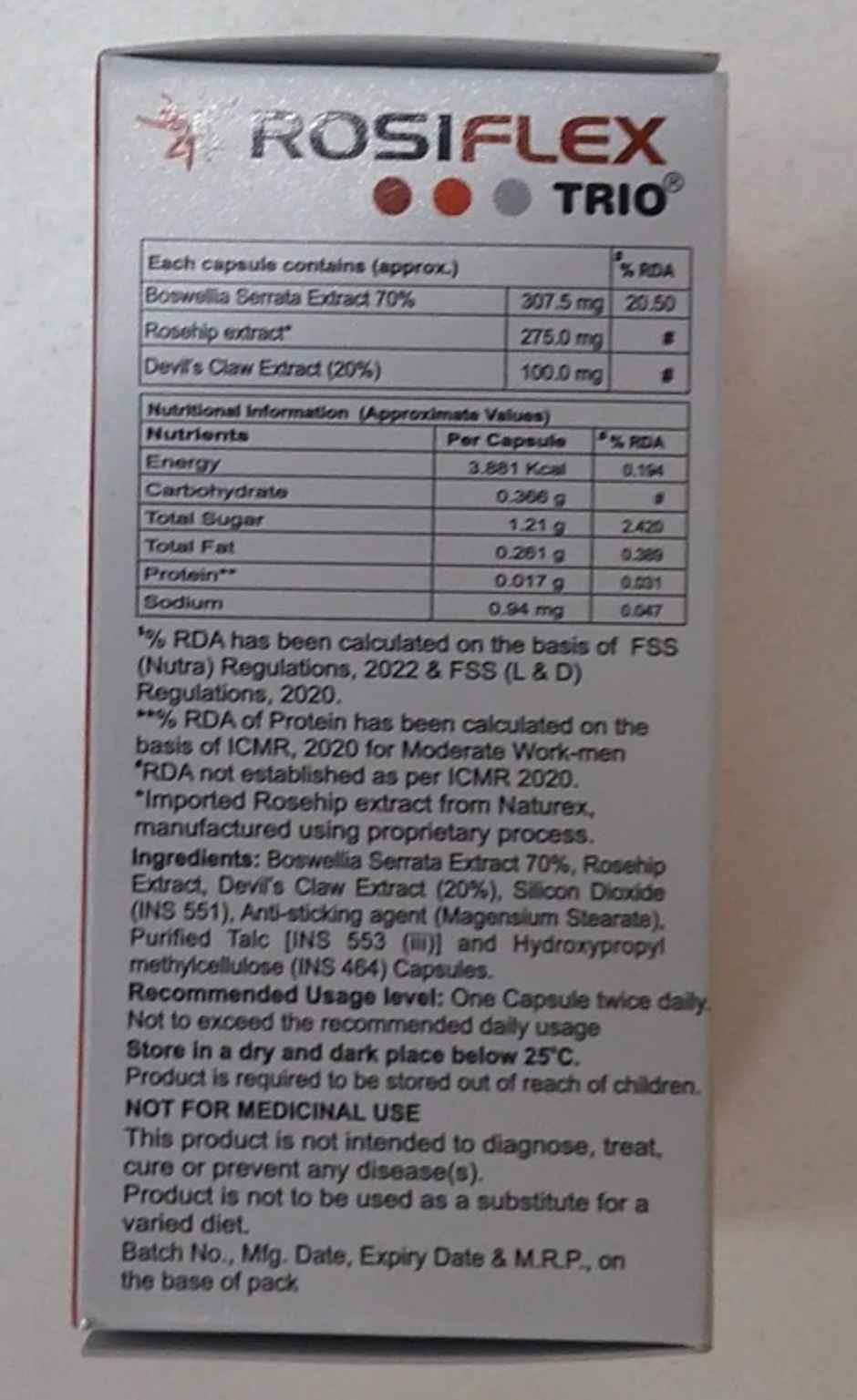 Rosiflex Trio Capsule