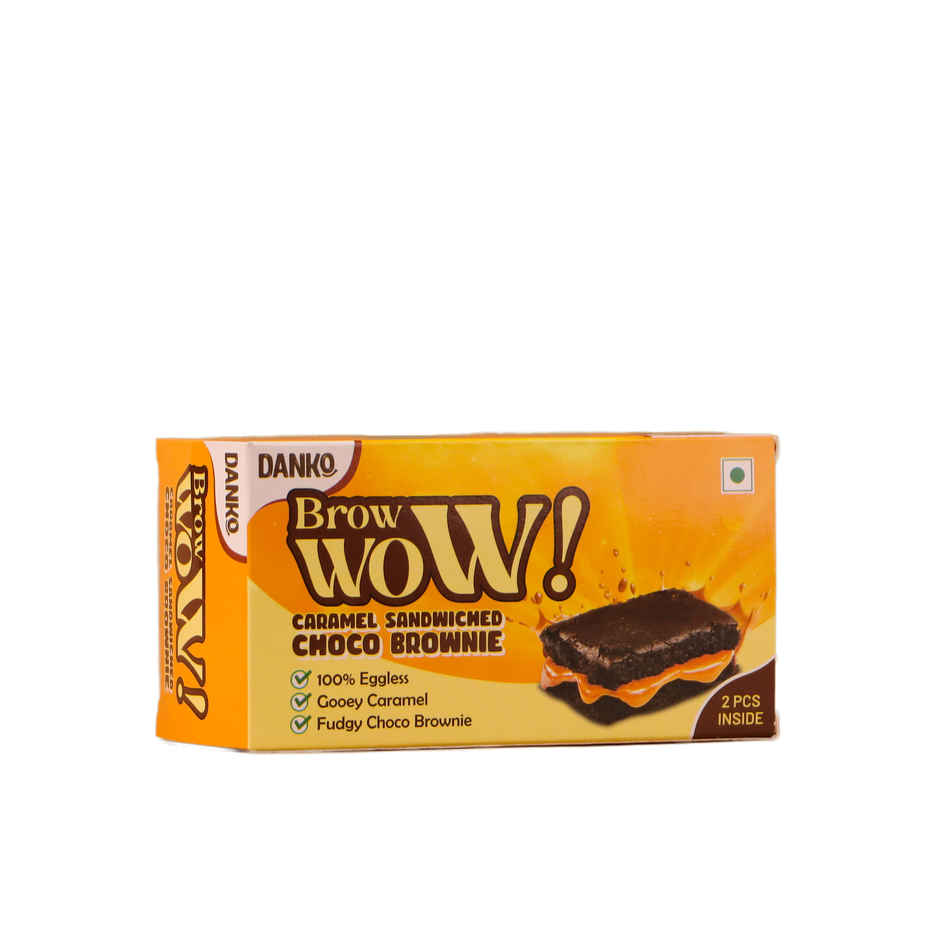 Danko Brow Wow Caramel Sandwiched Choco Brownie 2 pcs