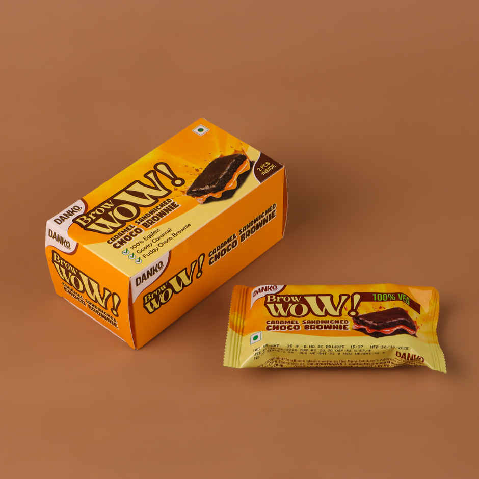 Danko Brow Wow Caramel Sandwiched Choco Brownie 2 pcs