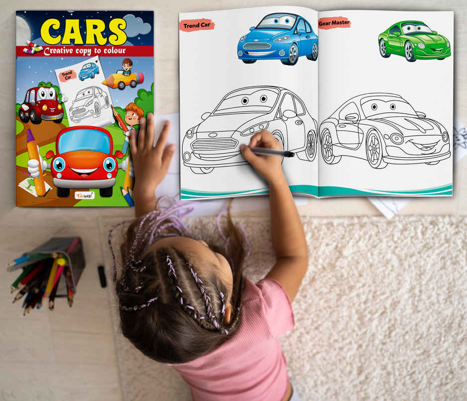 Cars-Creative Copy To Colour | Colouring Book for Early Learners | Fun Colouring Book for Kids