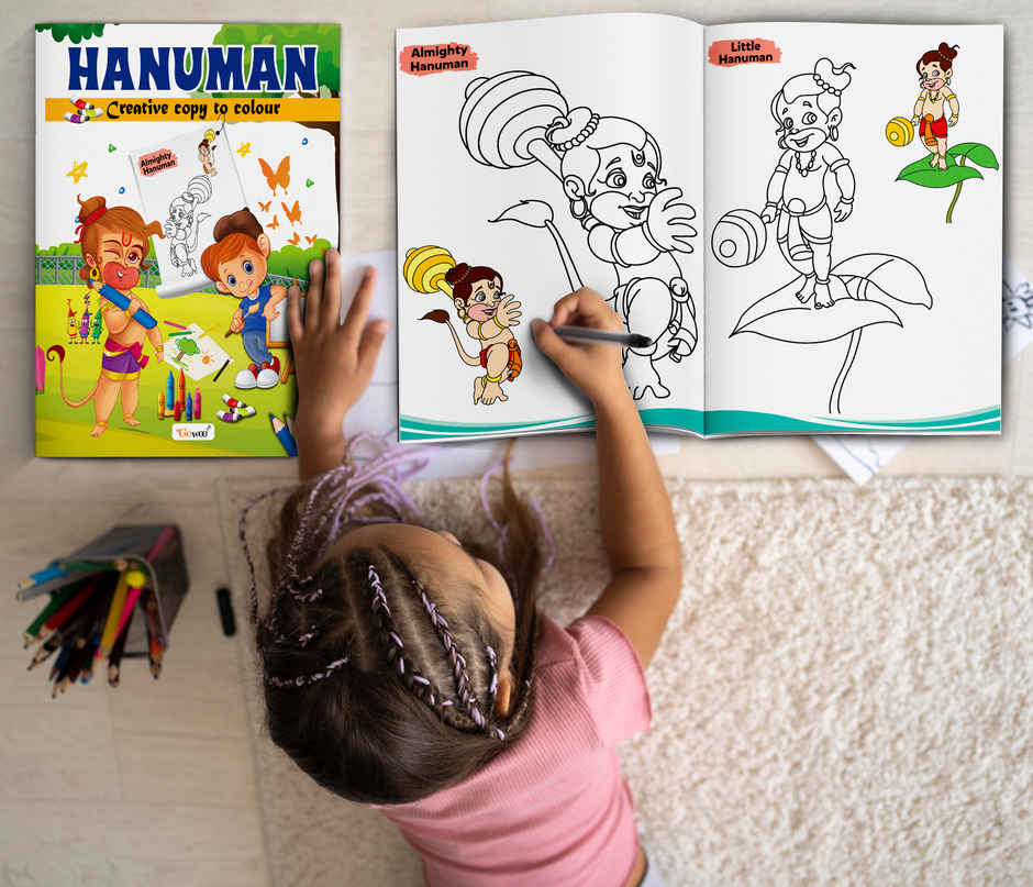 Hanuman-Creative Copy To Colour | Children Colouring Book | Educational Colouring Book for Kids