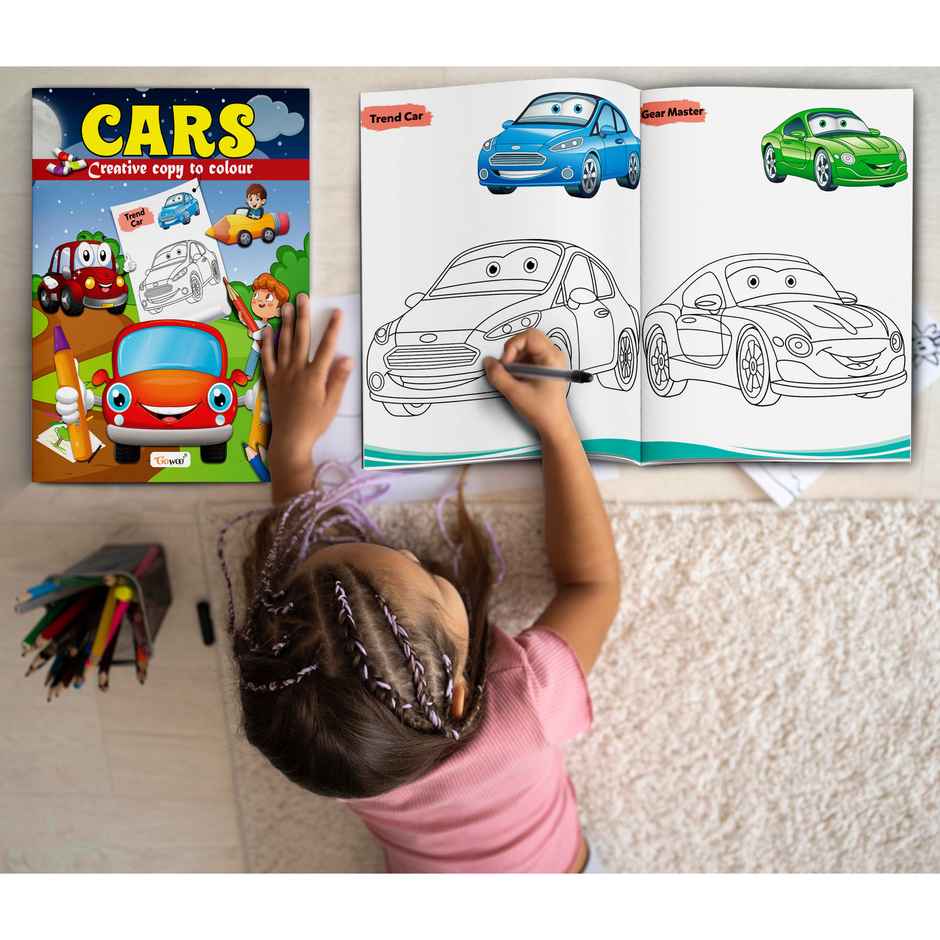 Cars-Creative Copy To Colour | Colouring Book for Early Learners | Fun Colouring Book for Kids