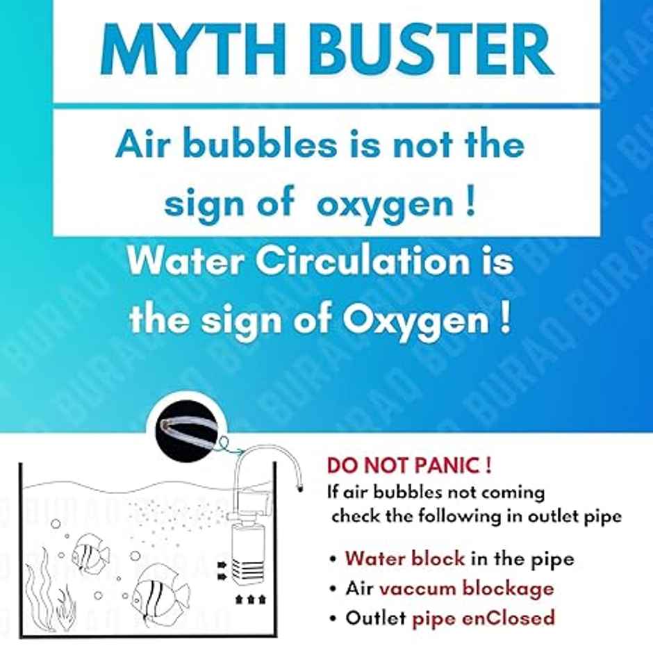 Petcrux Venus Aquarium Filter, 3 In 1 High Power 15 Watt Oxygen Filter For Fish Tank