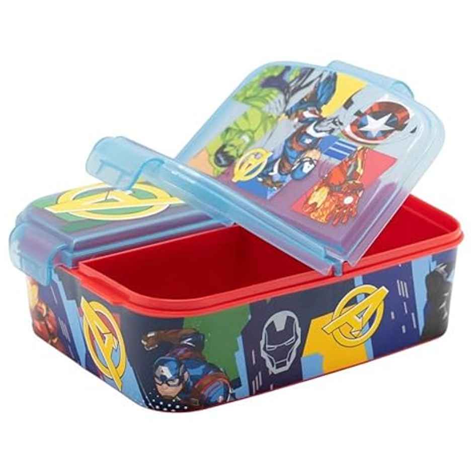 Striders Multi Compartment Rectangular Sandwich Box Avengers Seven Wonders | XL