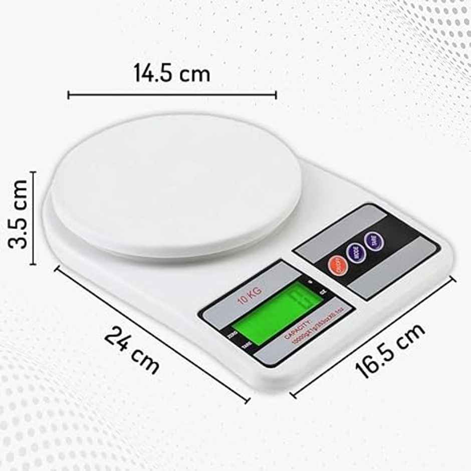 DALUCI Kitchen Digital Weighing Scale 10 Kg | LCD Display Electronic Weight Machine for Baking