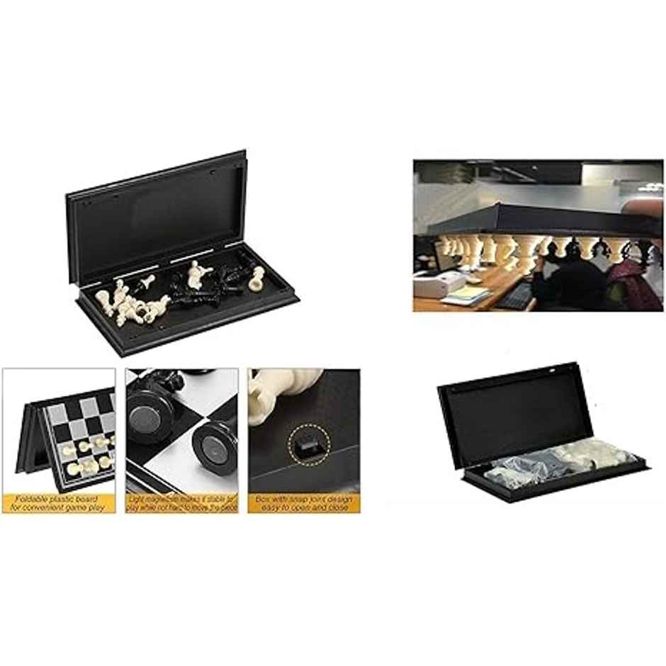 Kidara Magnetic Chess Board Set - Folding Educational Toy for Kids, Adult, 2 Players, Travel Friendly