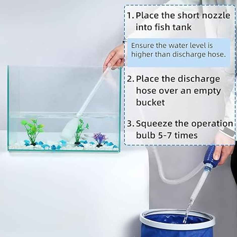 Petcrux Sobo Aquarium Water Changer Siphon Pump Without Valve 2 Metres