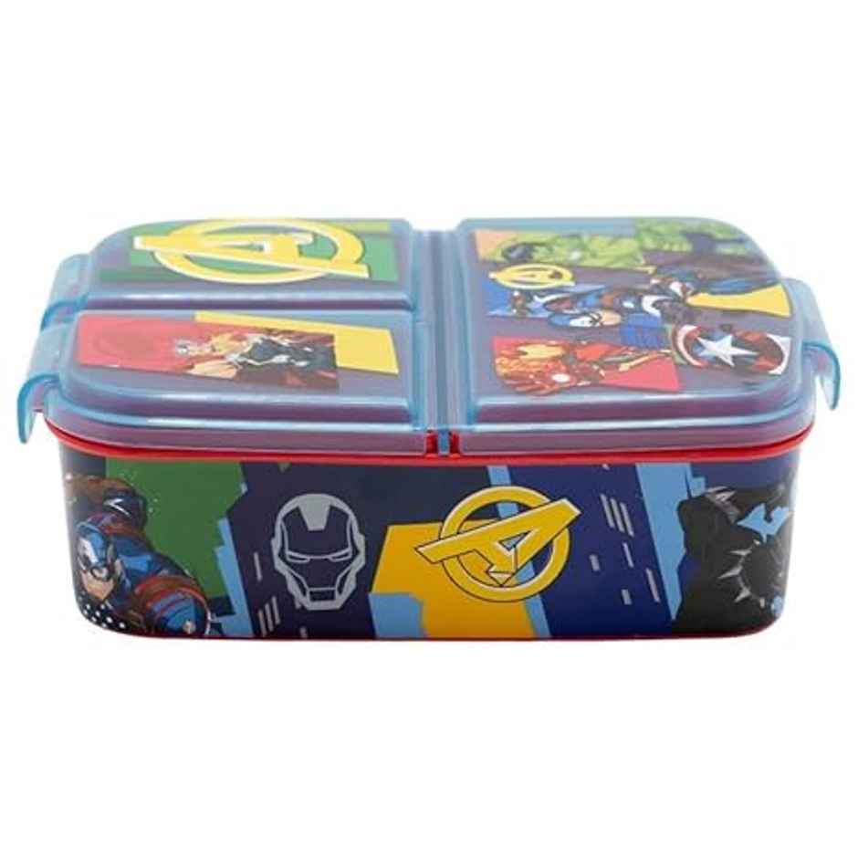 Striders Multi Compartment Rectangular Sandwich Box Avengers Seven Wonders | XL