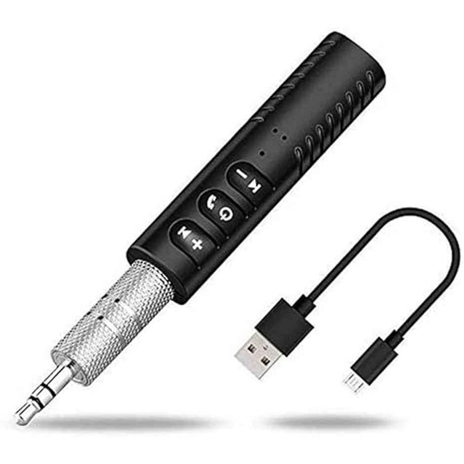 Sounce Bluetooth 5.0 Receiver For Car, Noise Cancelling Bluetooth Aux Adapter - Black