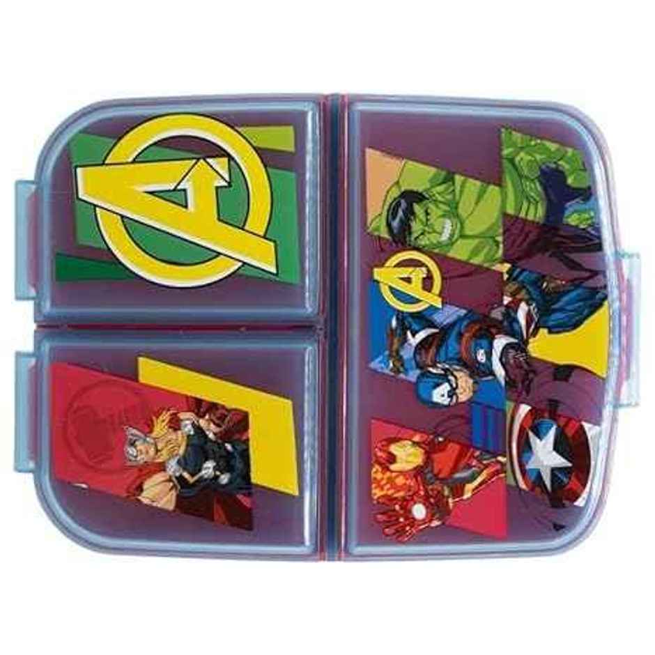 Striders Multi Compartment Rectangular Sandwich Box Avengers Seven Wonders | XL