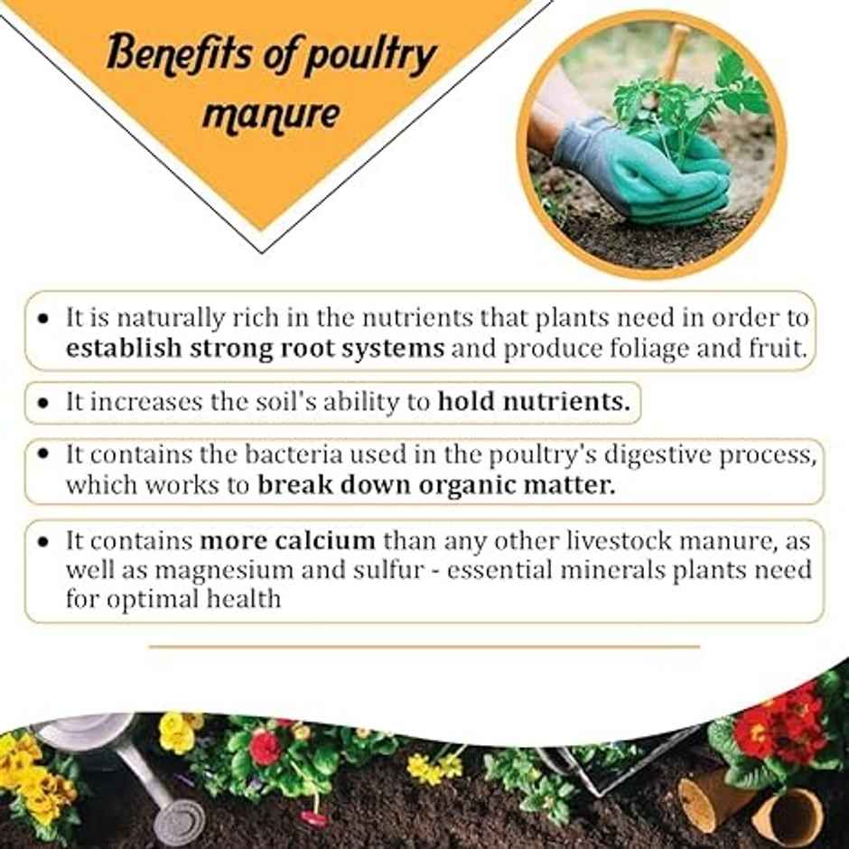 Garden Genie Poultry Manure | Organic Chicken Compost for Gardening | Manure for Plants
