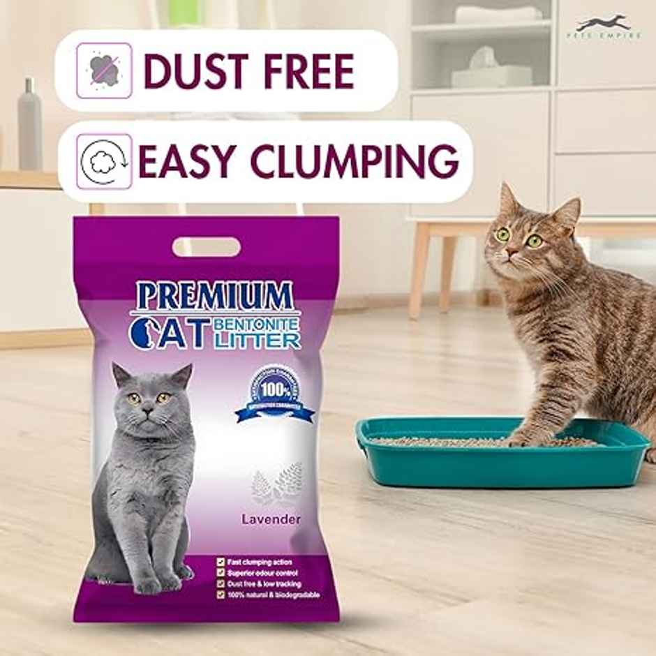 Pets Empire Natural Scoopable Bentonite Ball Cat Litter , Lavender Scent