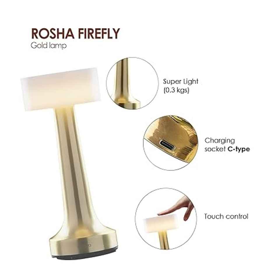 Rosha Firefly Wireless Table Lamp - Gold