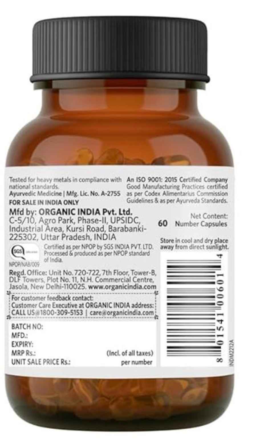 Organic India Breathe Free VEG Capsule