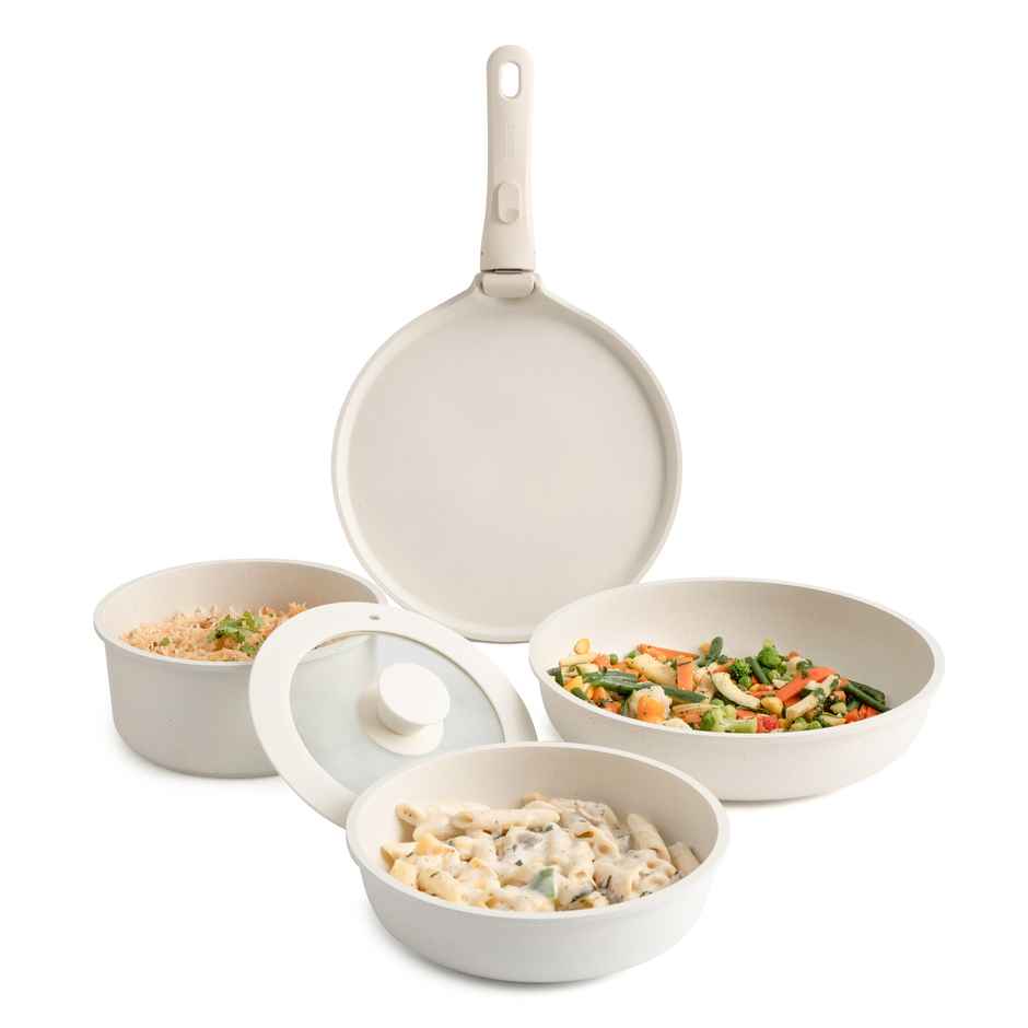 Carote Pack of 4 Pots & Pans | Detachable Handle