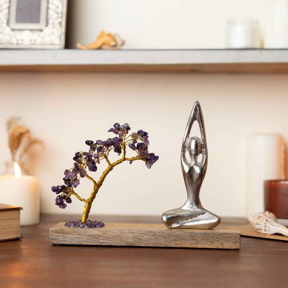 Ritualistic Namaste Crystal Tree - Amethyst