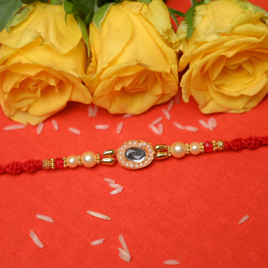Aurum Oval Shape Pendant Rakhi - Elegant Design