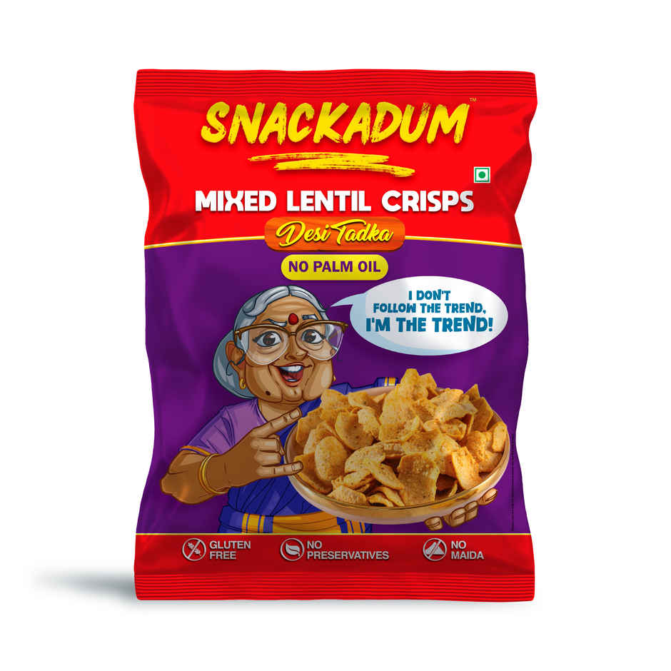 Snackadum Mixed Lentil Crisps | Desi Tadka