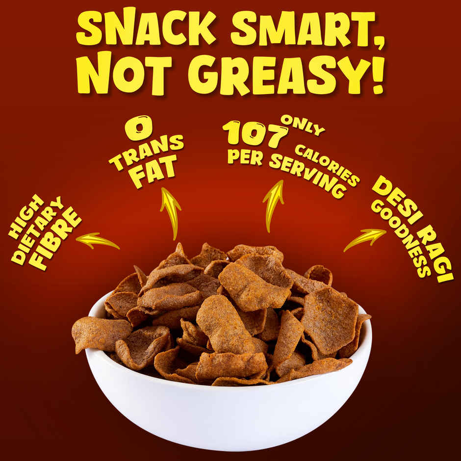 Snackadum Ragi - Zesty Cheese - Ready to Eat - Chips