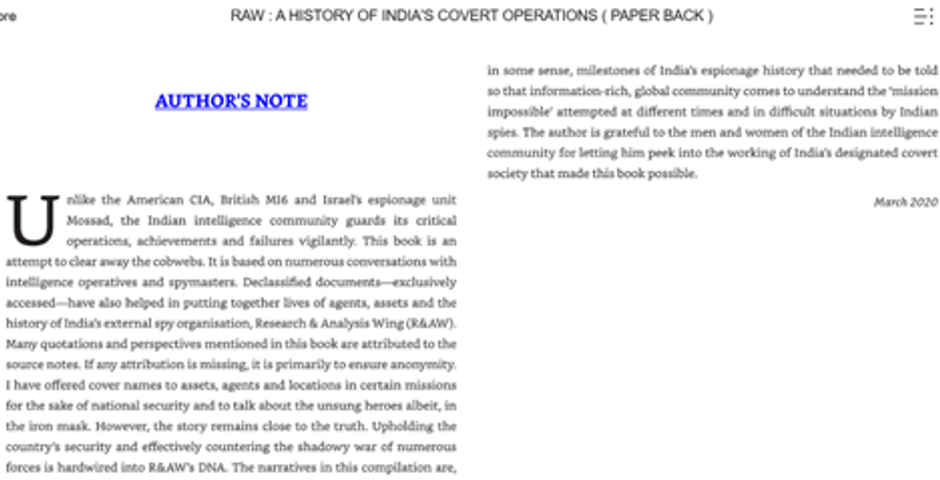 Westland Books Raw: A History Of India's Covert Operations