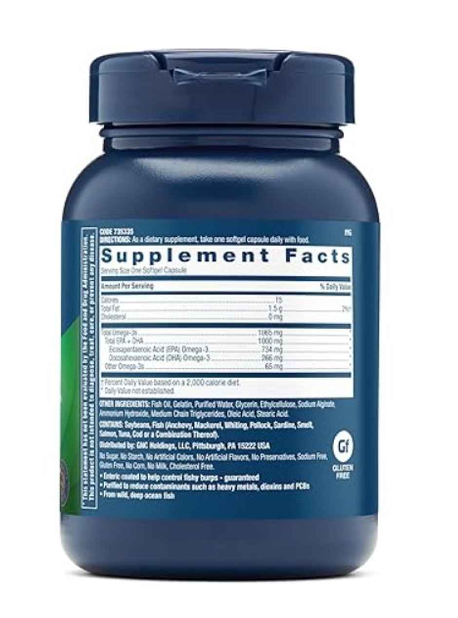 GNC Triple Strength Fish Oil Softgels