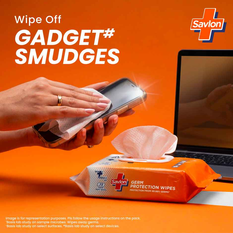 Savlon Wet Wipes| 99.99% Germ Protection | Fliptop| Skin & Surface | Value Pack