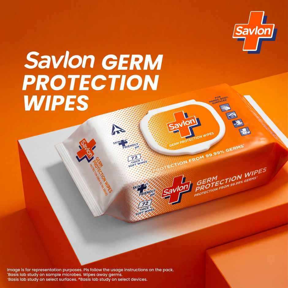 Savlon Germ Protection Wet Wipes | Thick & Soft, Multipurpose Wipes with Skin Friendly pH