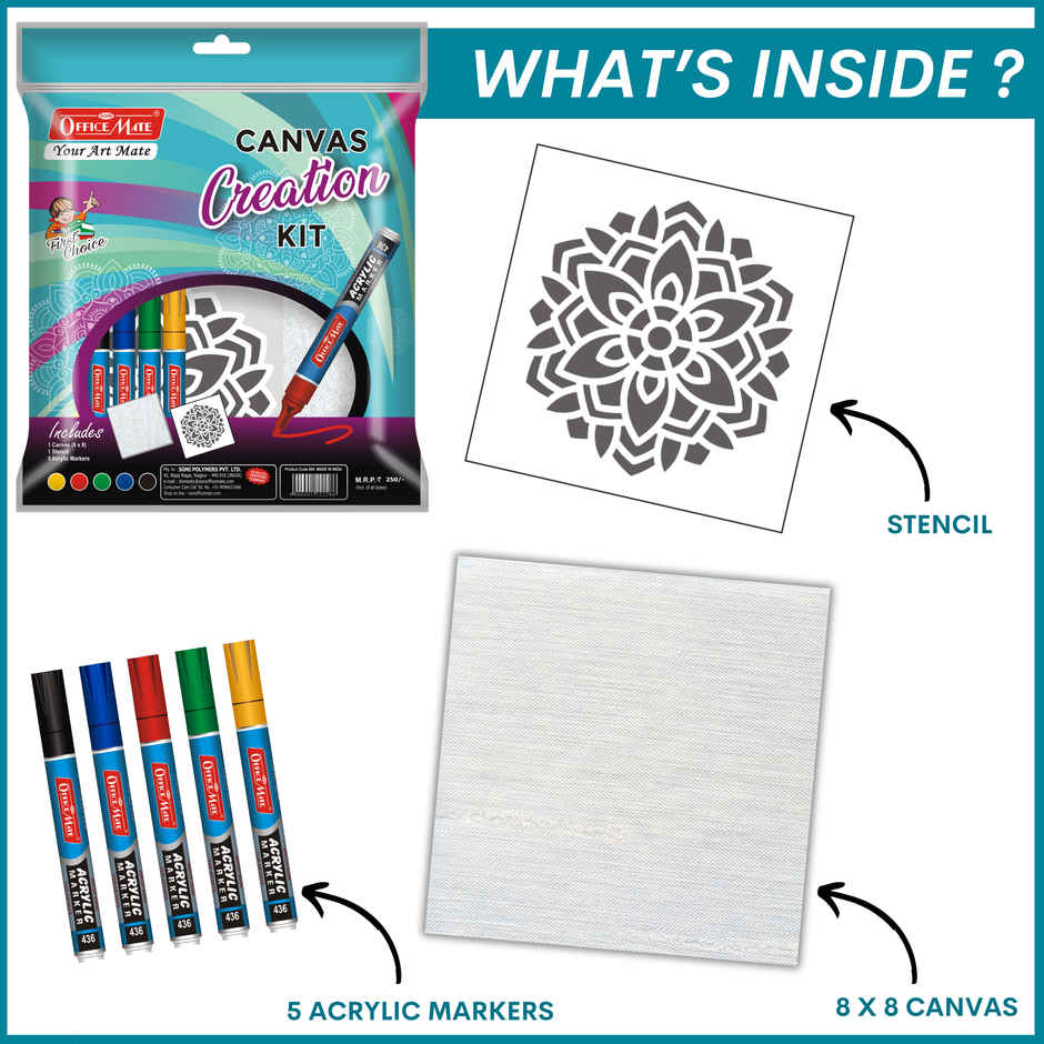 Soni Officemate Canvas Creation Kit, Premium Quality, Ideal for Beginners and Professionals